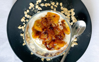 Overnight Oats mit gebackener Banane