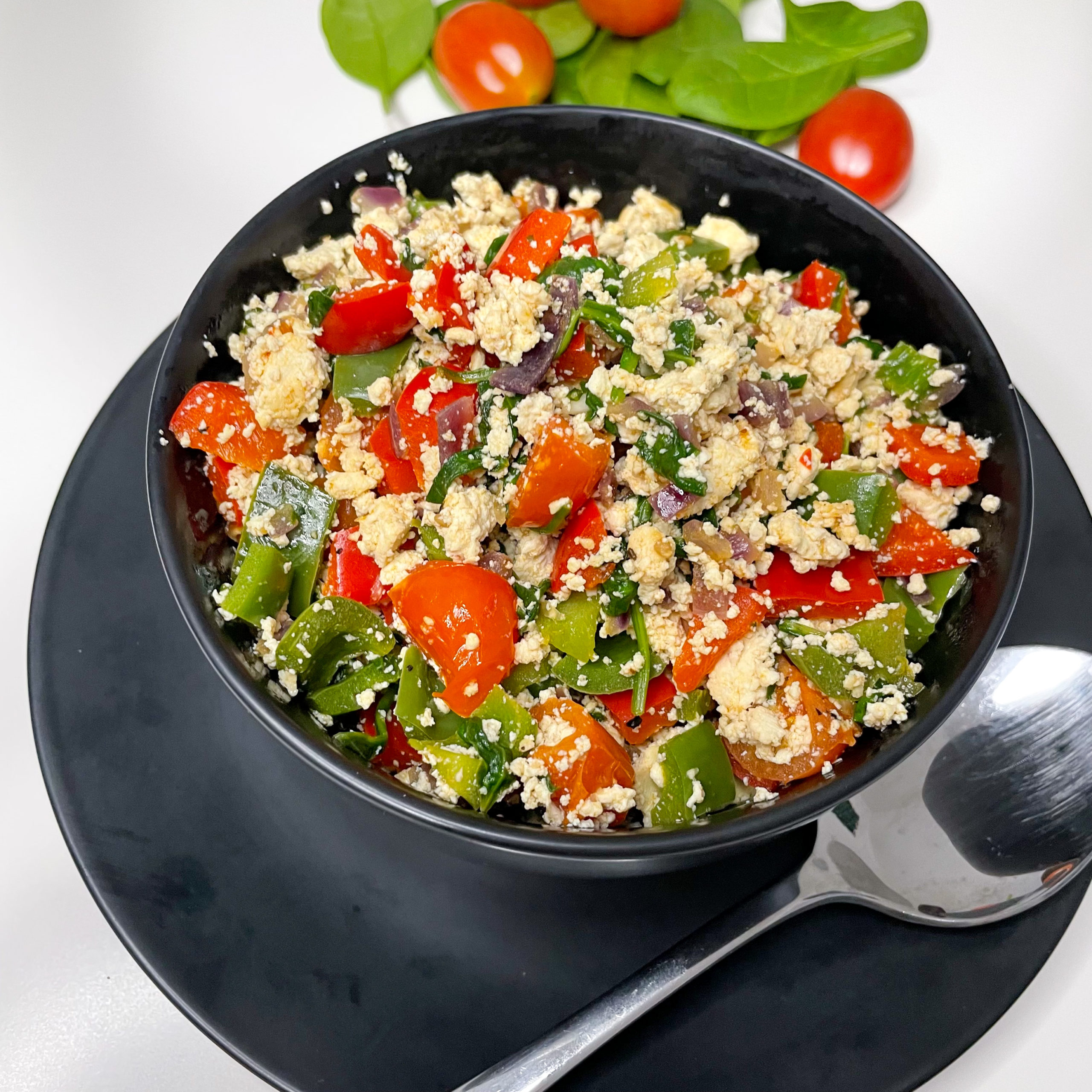 Tofu Rührei (vegan) - Scrambled Tofu - Paradieskueche