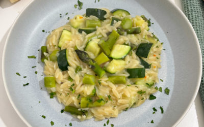 Spargelrisotto mit Risoni Nudeln – super cremig